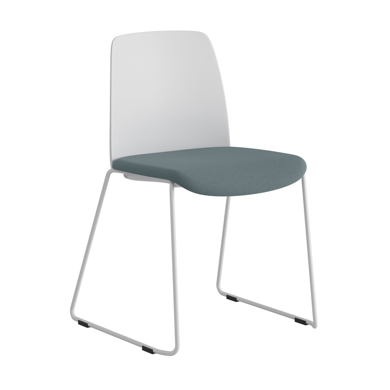 Stol med tygsits, plastrygg och medar - Choice